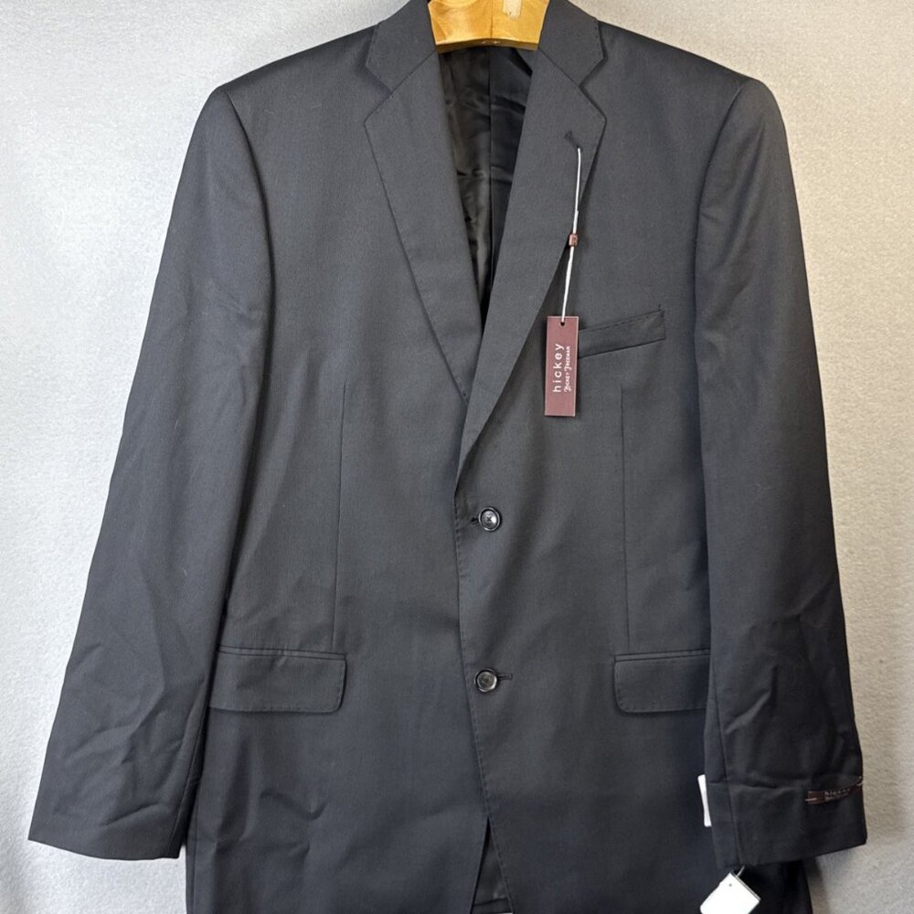 Hickey Freeman Blazer‎ Boys 22 R Black Wool Sports Coat Wedding Graduation NWT